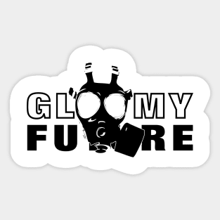 Gloomy Future Doomsday Prepper Design Blue Sticker